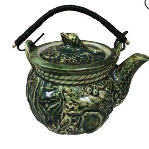 French Majolica Shell & Crab Teapot, 1950
